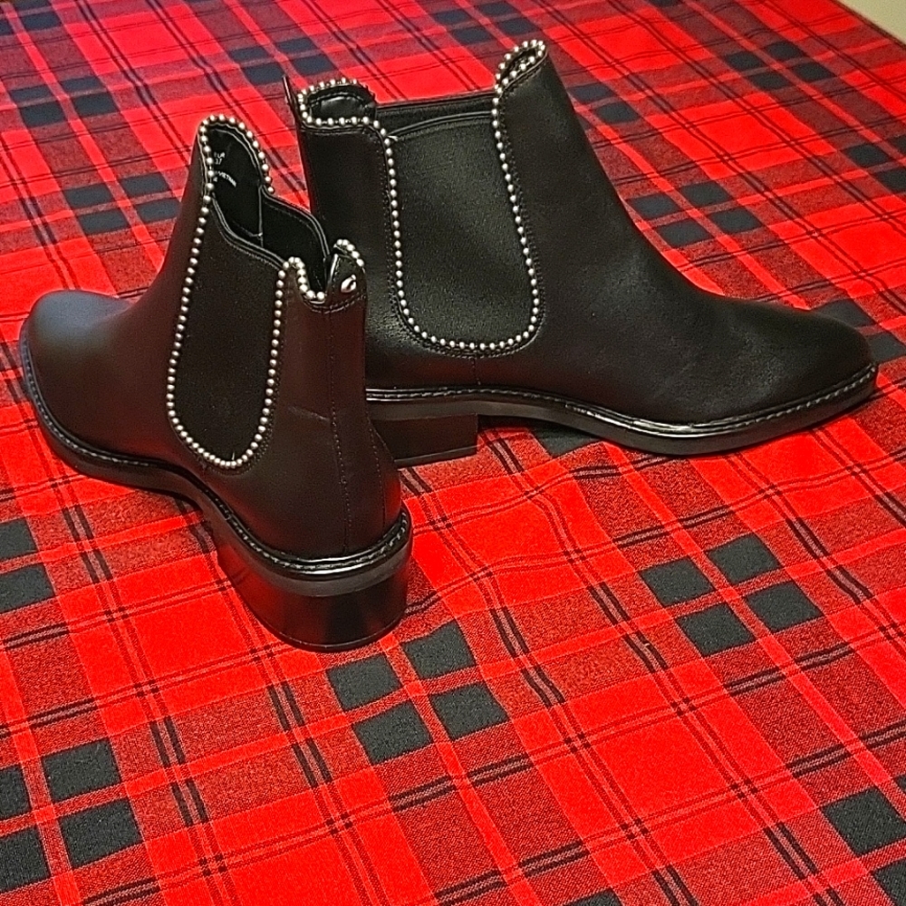NWOT Coach Black 'Bowery ' Chelsea Ankle Boots
